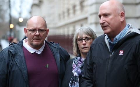 Tim Dunn (left), the father of teenage motorcyclist Harry Dunn - Credit: Jonathan Brady/PA