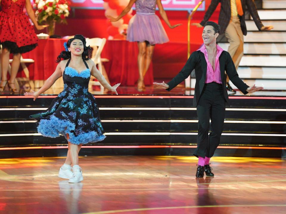 Suni Lee and Sasha Farber on DWTS