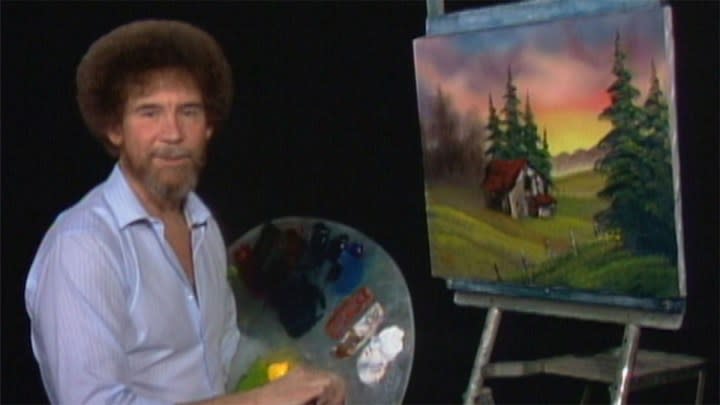 Bob Ross in The Art of Painting.