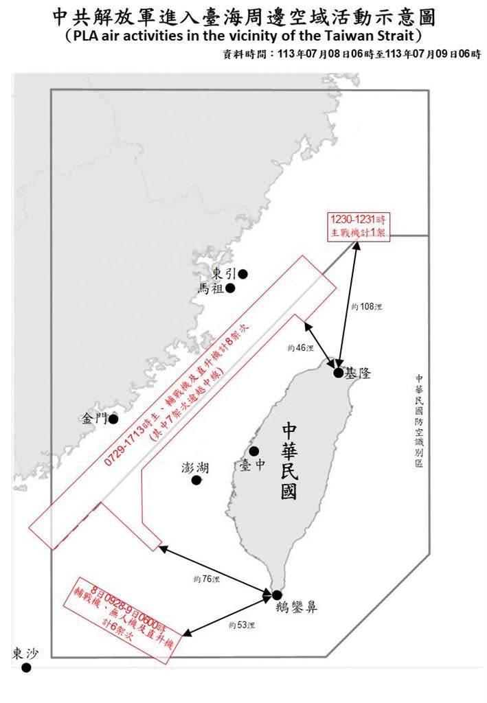 快新聞／23架次中國機艦又來亂　最近離基隆46浬