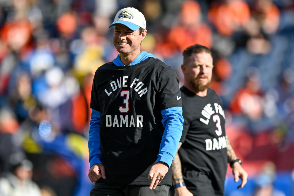 Los Angeles Chargers head coach Brandon Staley made the curious decision to play his starters against the Broncos. (Photo by Dustin Bradford/Icon Sportswire via Getty Images)