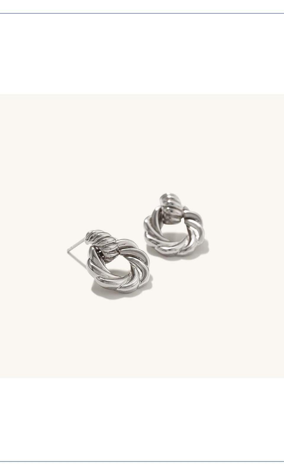 21) Croissant Knocker Earrings