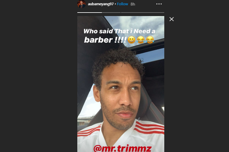 Via Aubameyang's Instagram account