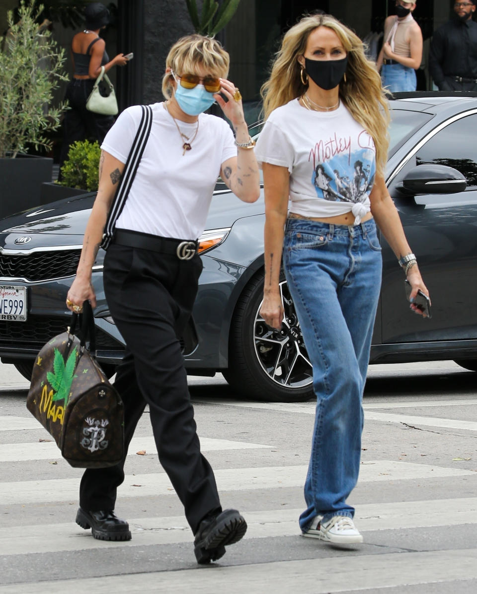 <p>Miley Cyrus and her mom Tish go shopping at the Ben Soleimani furniture store in West Hollywood on Aug. 18.</p>