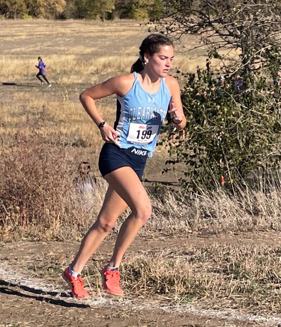 Clearwater senior Hayley Trotter won her second straight Class 4A individual state championship at Wamego Country Club this past Saturday. Clearwater Cross Country/Courtesy