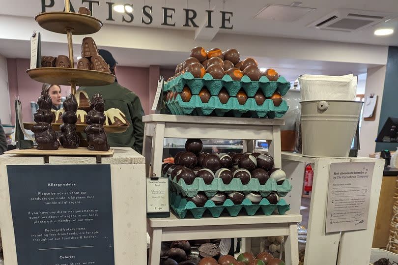 There's all sorts for sale inside the Farmshop, including these delicious looking hot chocolate bombs