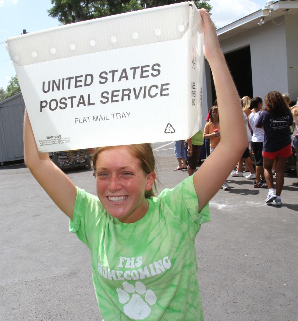 The Stamp Out Hunger Food Drive is a longtime event in Ocala and around the country. This photo from the 2010 drive shows then-Forest High School student Rachel Thorne volunteering during the drive.