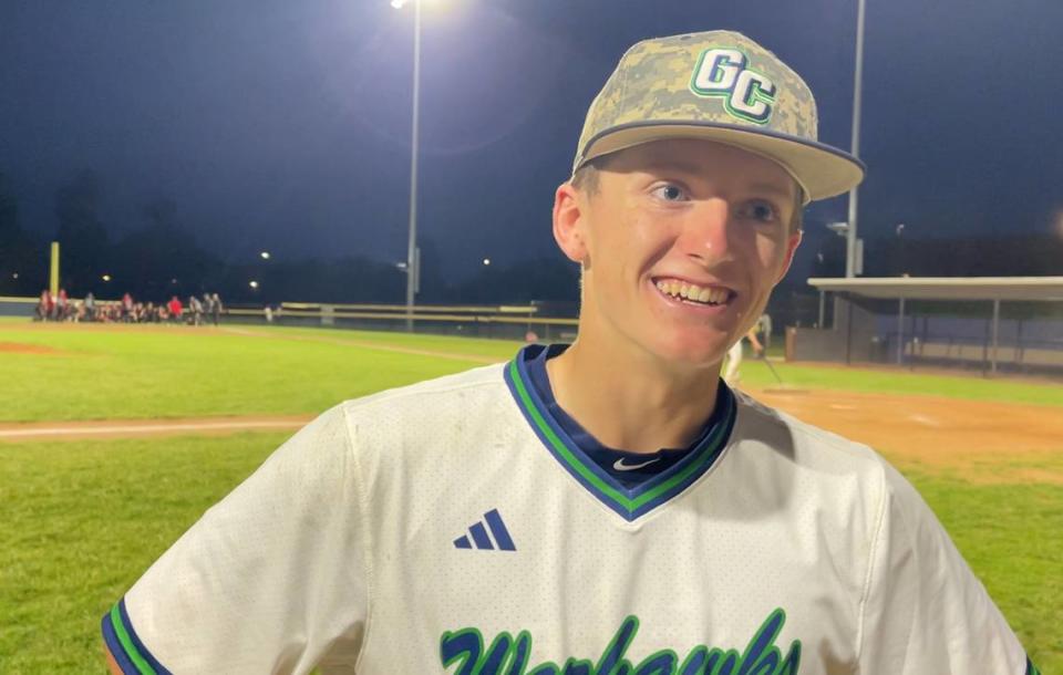 Great Crossing starting pitcher Nate Adkins talked about his team overcoming a 5-0 deficit in the first inning to defeat Paul Laurence Dunbar 10-7.