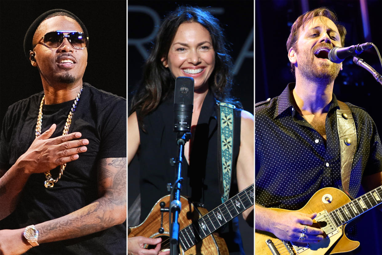 nas-the-bangles-black-keys-1800 - Credit: Noel Vasquez/Getty Images for Hennessy; Jonathan Leibson/Getty Images for Equality Now; Tim Mosenfelder/Getty Images