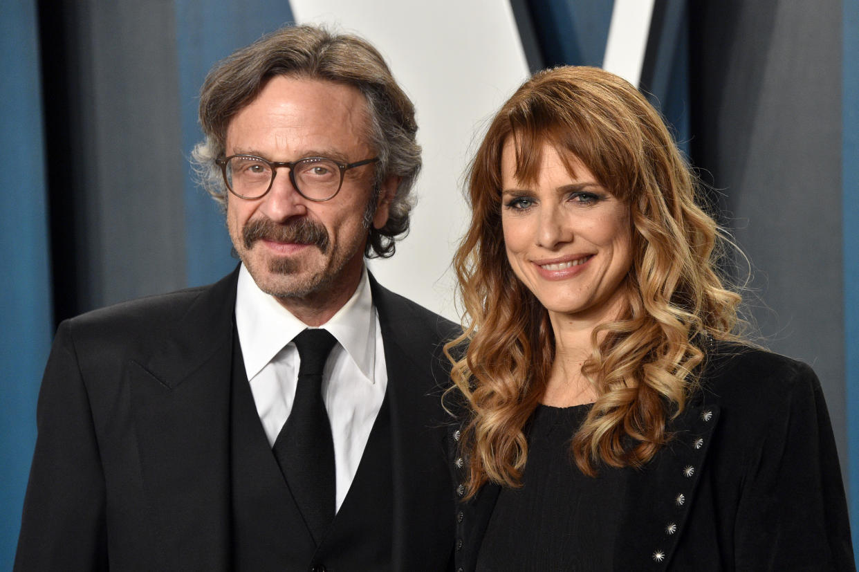 Marc Maron is speaking out on the death of his girlfriend, director Lynn Shelton (pictured with him at a 2020 Oscars party). (Photo: Gregg DeGuire/FilmMagic)