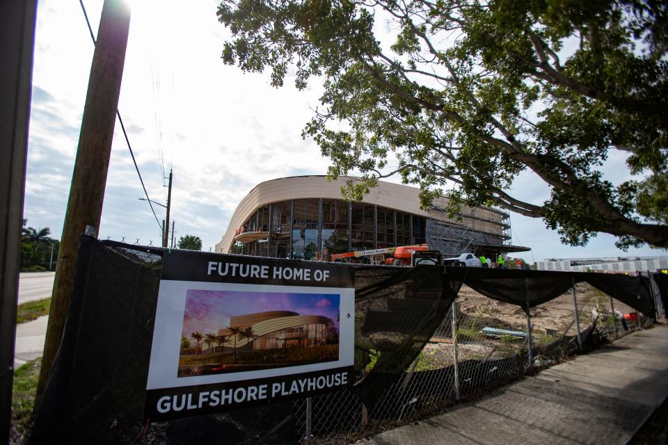 Construction continues on the new Gulfshore Playhouse in Naples on Friday, Jan. 12, 2024.