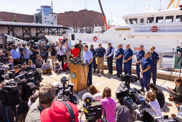 <p>Scott Eisen/Getty</p> U.S. Coast Guard announces Titan suffered an implosion