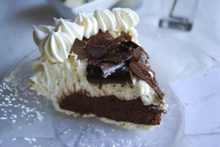 love bite; Photo of chocolate silk pie from mom & pops