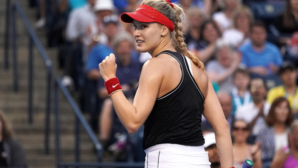 Eugenie Bouchard, pictured here playing at the Rogers Cup in Canada.