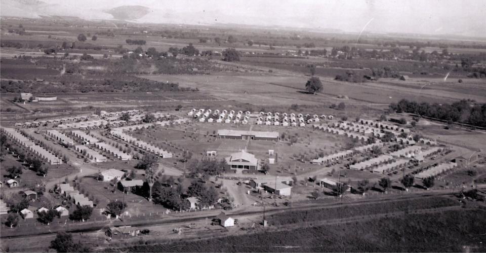 An aerial view of Linnell camp.