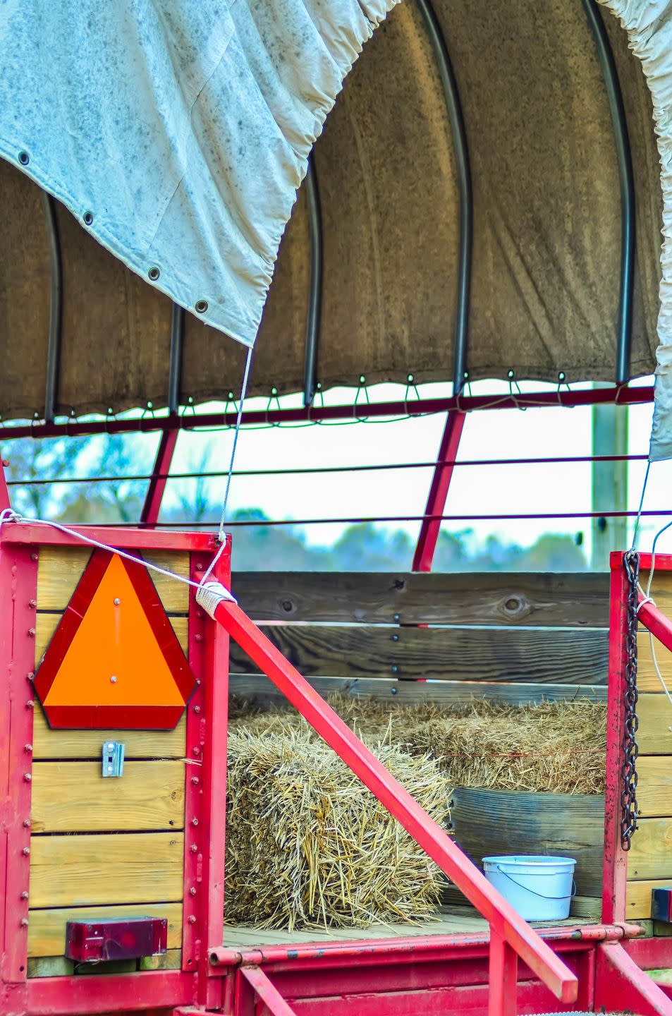 31) Have fun on a hayride.