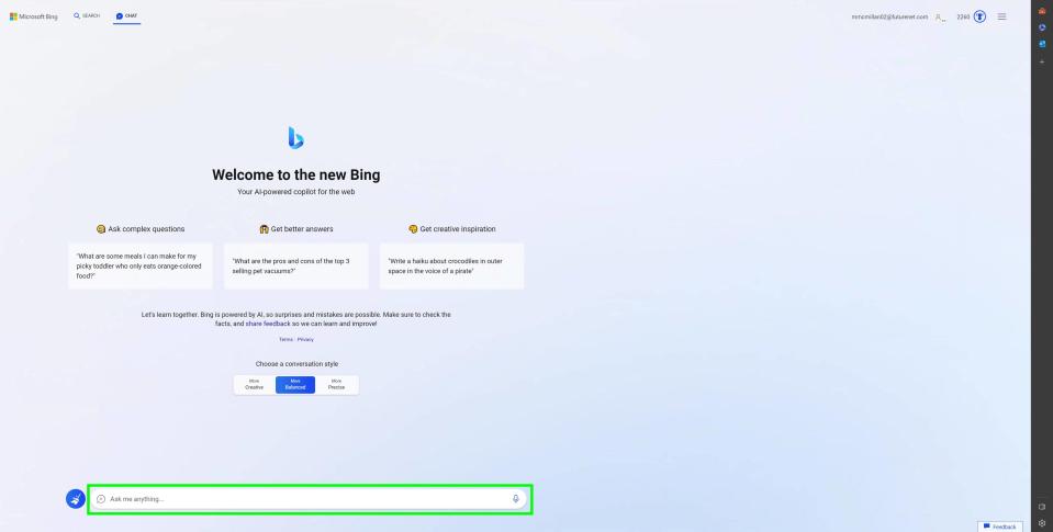 How to save or export your Bing Chat responses