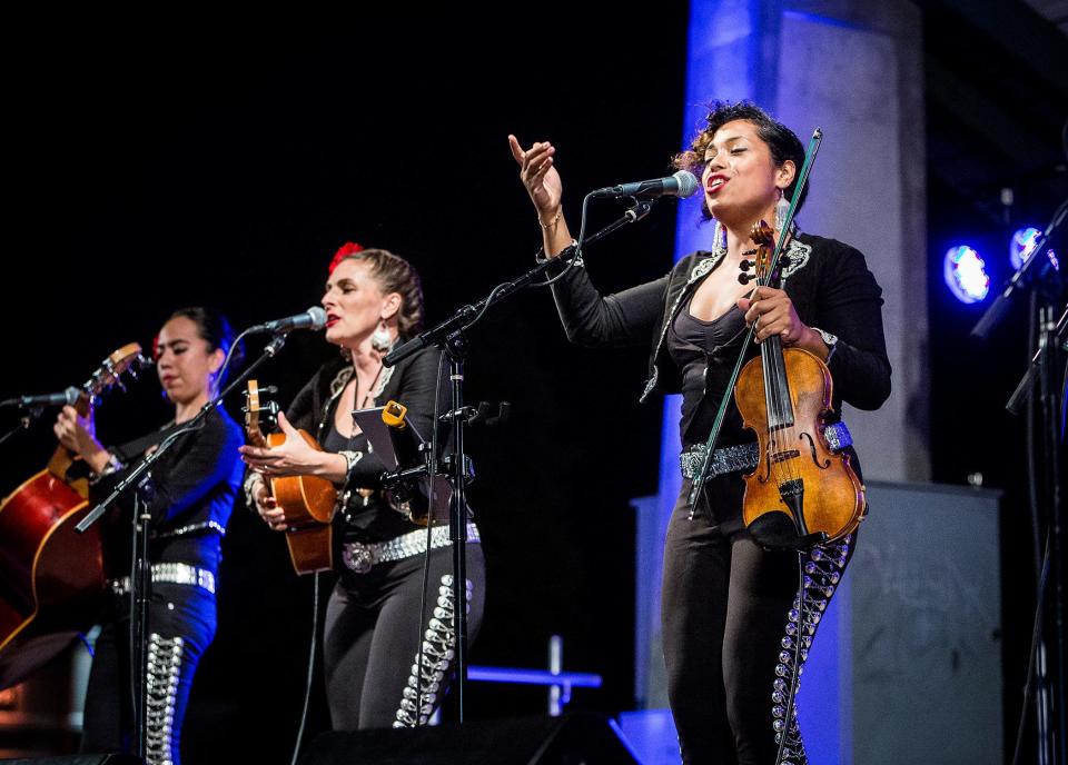 Latin Grammy winners Flor de Toloache, New York City’s first and only all­-women Mariachi group, gave the final performance of the 2018 Muncie Three Trails Music Series at Canan Commons.