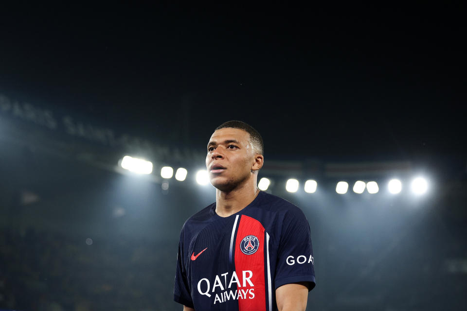 Het laatste duel van Kylian Mbappé met PSG is de Franse bekerfinale op 25 mei tegen Lyon.  (Foto door Richard Heathcote/Getty Images)