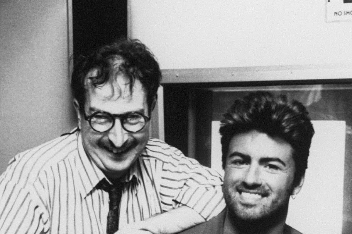 Steve Wright with George Michael of Wham! (PA Wire)