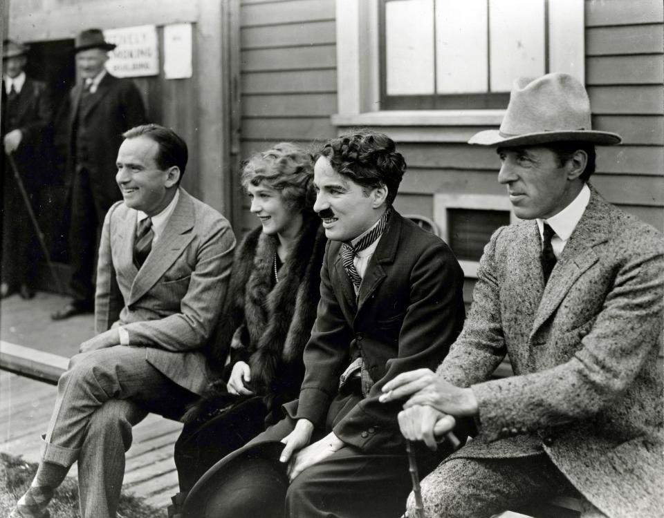 The original United Artists: Douglas Fairbanks, Mary Pickford, Charlie Chaplin, D.W. Griffith