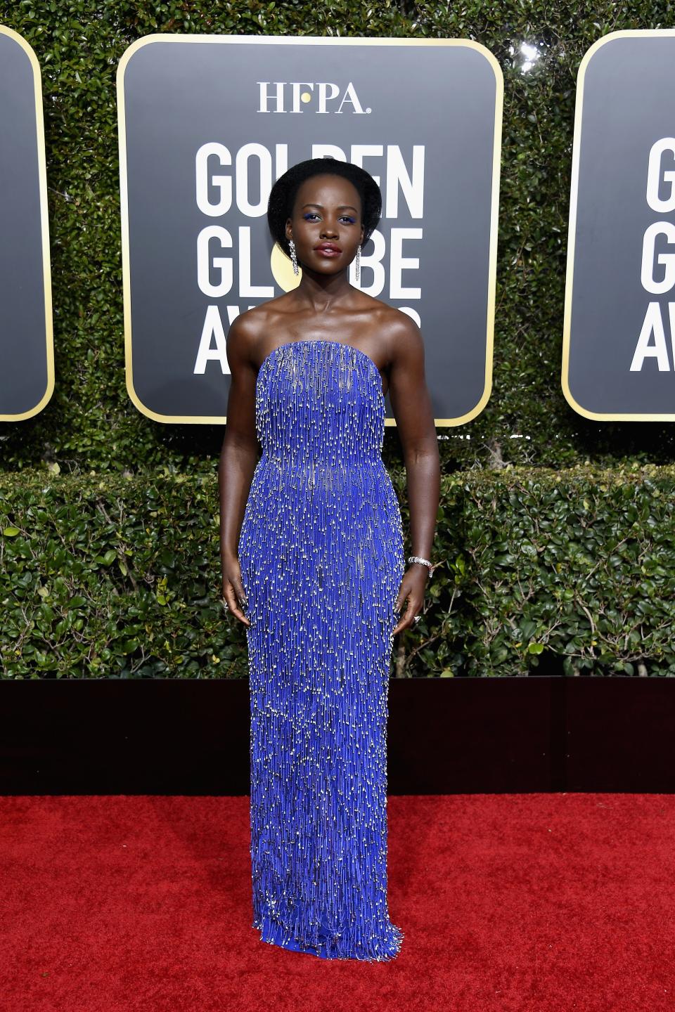 <h1 class="title">Lupita Nyong’o in Calvin Klein by Appointment and Bulgari jewelry</h1><cite class="credit">Photo: Getty Images</cite>