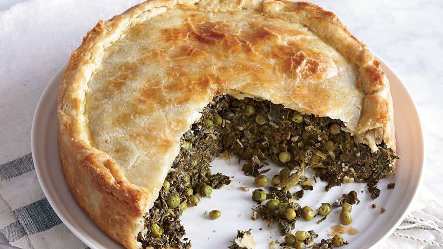 Spinach-and-Grape-Leaf Pie