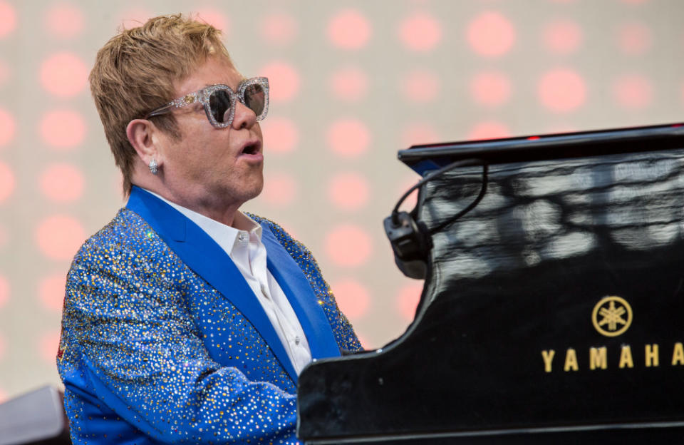 Sir Elton John loves sausage rolls credit:Bang Showbiz