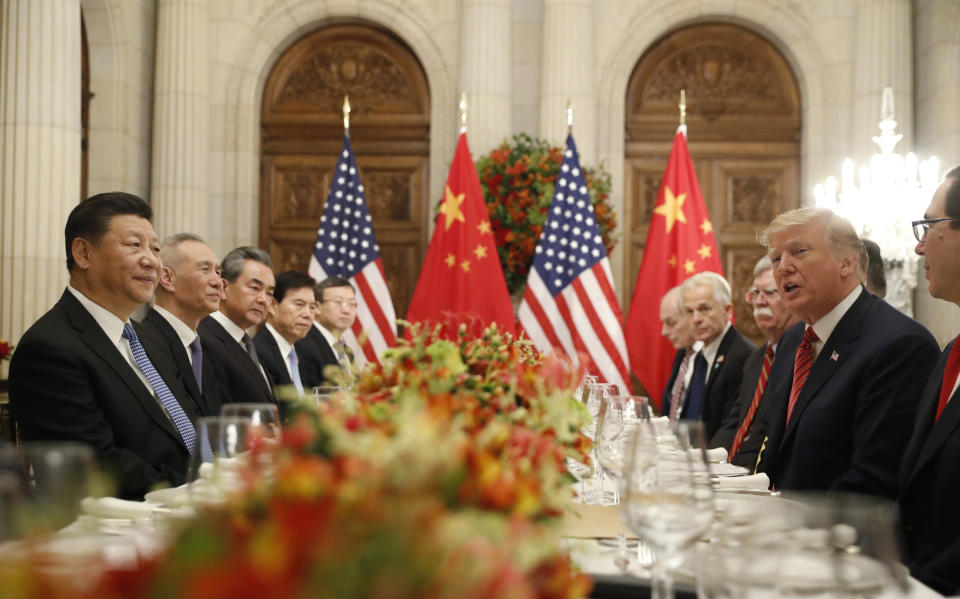 President Donald Trump with China’s President Xi Jinping during their bilateral meeting, Saturday, Dec. 1, 2018 in Buenos Aires, Argentina. (Photo: Pablo Martinez Monsivais/AP)