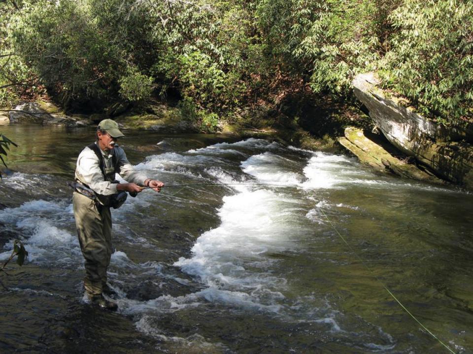 Fly fishing on the Chattooga River