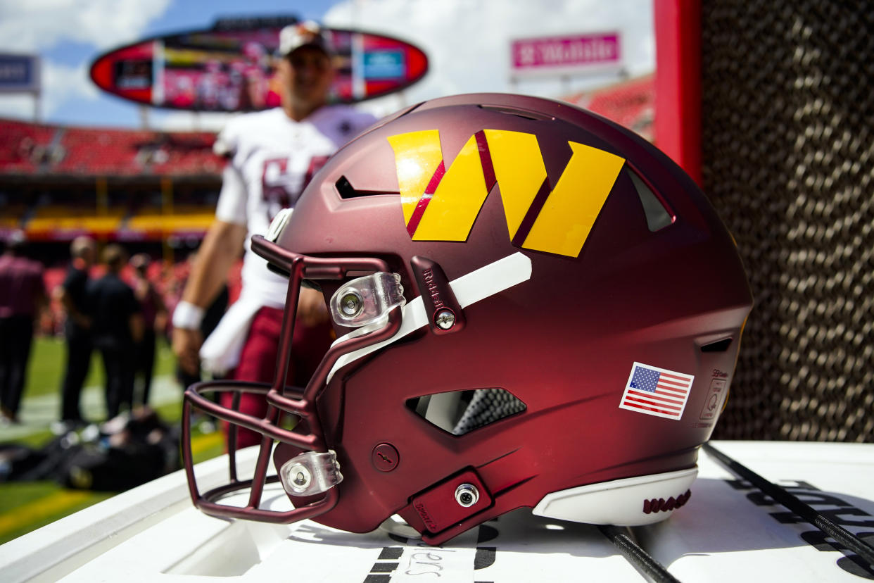 Washington Commanders helmet (Jay Biggerstaff/Reuters)