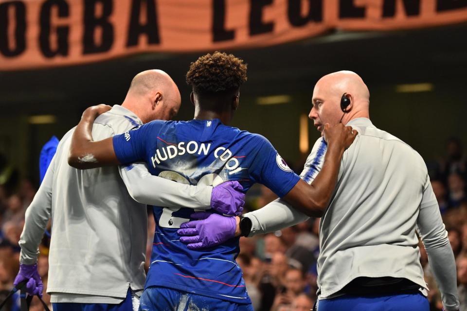 Hudson-Odoi sustained the injury during the Europa League semi-final victory over Eintracht Frankfurt. Photo: AFP/Getty Images/Glynn Kirk