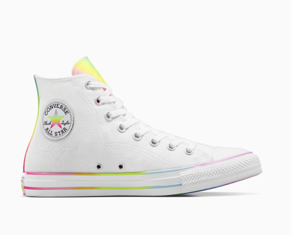 converse, pride, converse chuck taylor, lgbtqia pride, sneakers, platform, platform sneaker, hi top sneaker