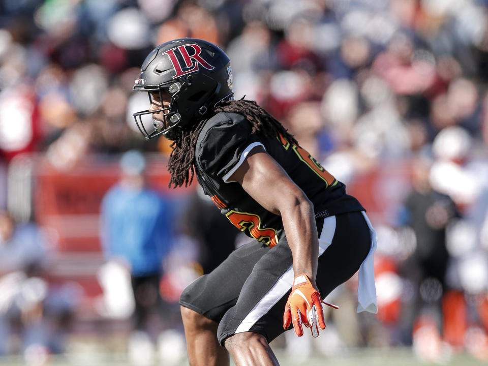 It might be harder to identify small-school standouts for the 2021 NFL draft such Kyle Dugger from Lenoir-Rhyne, who ended up the 37th pick in 2020. (Photo by Don Juan Moore/Getty Images)