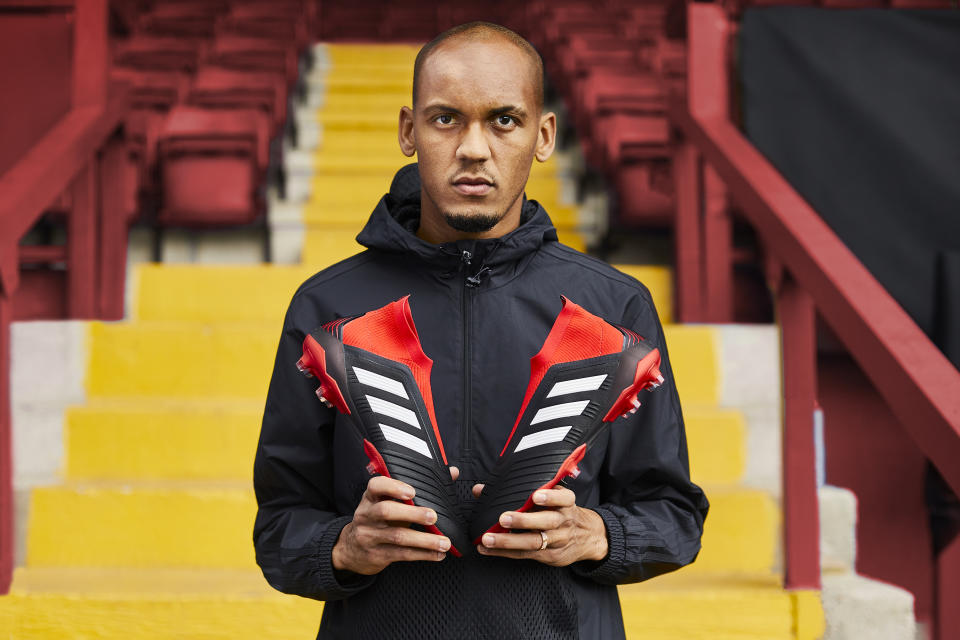 Fabinho currently wears the new Predator 18+ Team Mode boots, available from adidas.co.uk