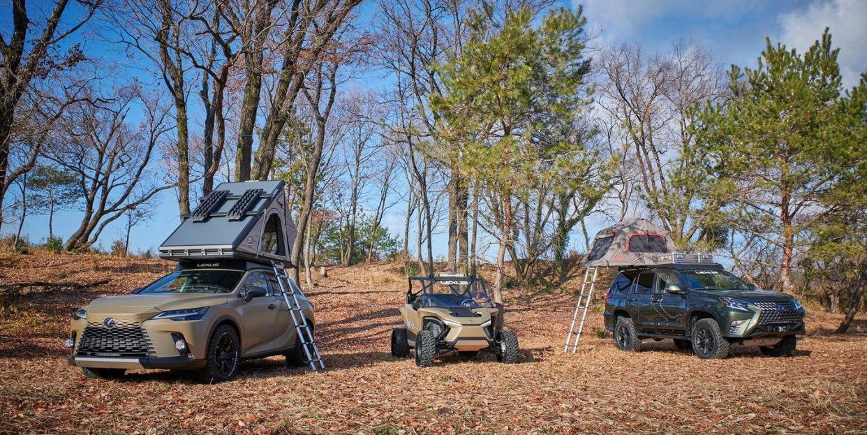 lexus rx outdoor, rov concept 2, and gx outdoor