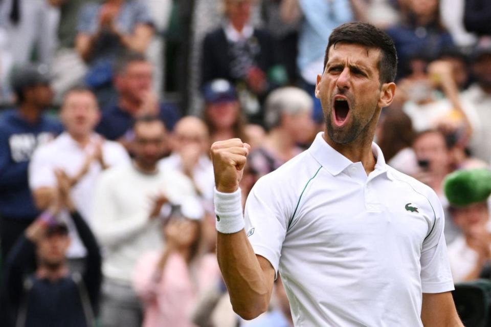 Djokovic extended his winning streak at Wimbledon to 26 matches  (AFP/Getty)