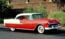 <p>General Motors was on top of the world in the mid-1950s, and its Chevrolet brand sold 1.6 million cars that year. The new V-8-available on all Chevrolet car trim levels in 1955-usually added just $99 to the price of the car compared with the standard “stovebolt” inline-six. The 265-cubic-inch V-8 also gave Chevy’s nascent sports car, the Corvette, a new lease on life. No Corvette has been factory-fitted with anything but a V-8 since. (1955 Chevy Bel Air pictured)</p>