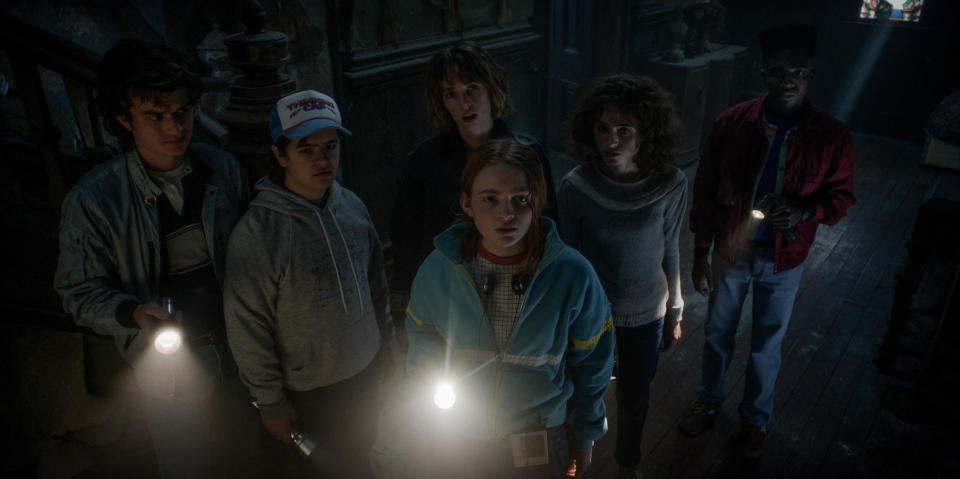 Sadie Sink as Max Mayfield, front and center<span class="copyright">Courtesy of Netflix—© 2022 Netflix, Inc.</span>