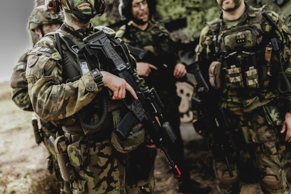 Czech, Norwegian and German soldiers take part in a NATO exercise in April.