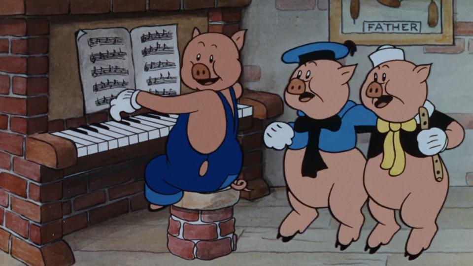 The Three Little Pigs singing 