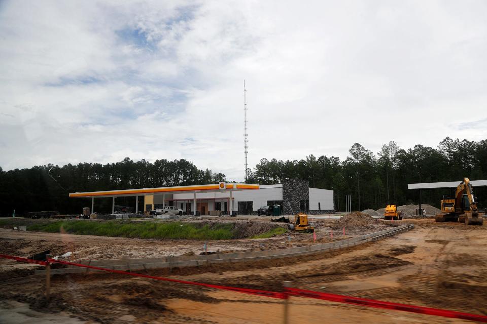 A new truck stop is under construction on Little Neck Road near I-16.
