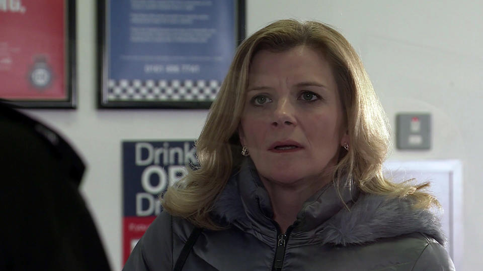 FROM ITV

STRICT EMBARGO - No Use Before Tuesday 16th March 2021

Coronation Street - Ep 10282

Wednesday 24th March 2021 - 2nd Ep

Having reached a decision Leanne Tilsley [JANE DANSON] goes to the police station and reports Harvey for his drugs operation, only to find herself arrested! Leanne fears sheÕs made a terrible mistake.

Picture contact David.crook@itv.com 

This photograph is (C) ITV Plc and can only be reproduced for editorial purposes directly in connection with the programme or event mentioned above, or ITV plc. Once made available by ITV plc Picture Desk, this photograph can be reproduced once only up until the transmission [TX] date and no reproduction fee will be charged. Any subsequent usage may incur a fee. This photograph must not be manipulated [excluding basic cropping] in a manner which alters the visual appearance of the person photographed deemed detrimental or inappropriate by ITV plc Picture Desk. This photograph must not be syndicated to any other company, publication or website, or permanently archived, without the express written permission of ITV Picture Desk. Full Terms and conditions are available on  www.itv.com/presscentre/itvpictures/terms