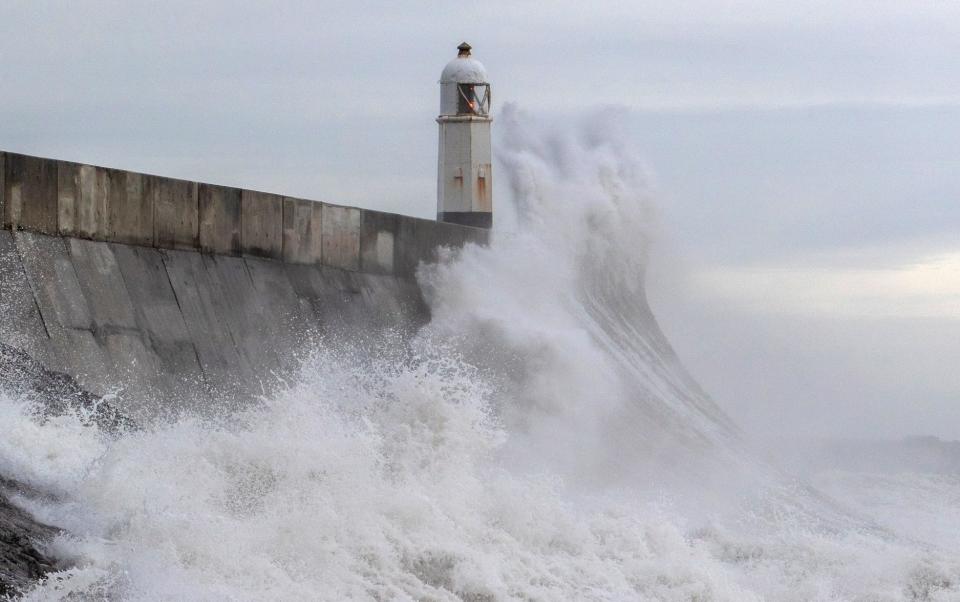Porthcawl, in Wales: Coastal areas are expected to be hardest hit by Storm Isha