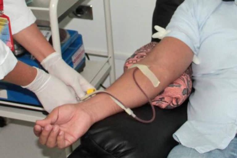 Thomas dona sangre dos veces al año. (Imagen de referencia)