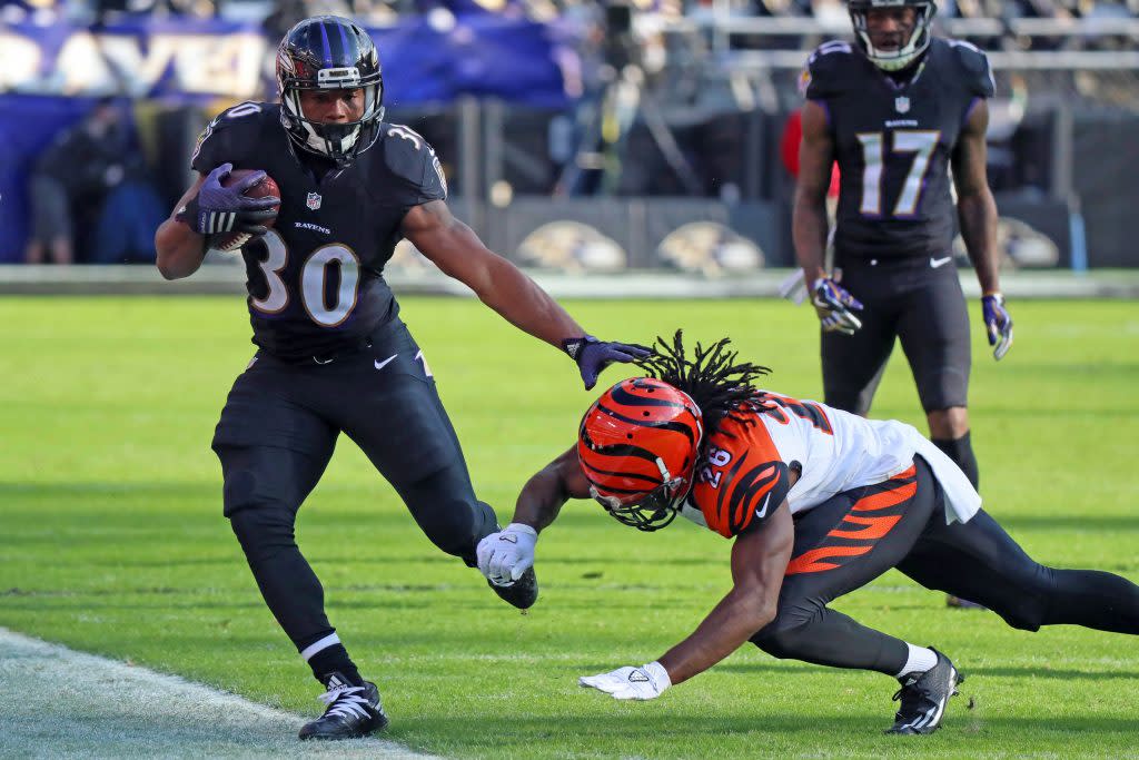 Baltimore Ravens plan to release Kenneth Dixon with injury