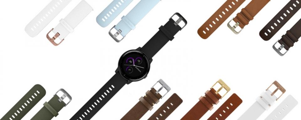 vivoactive 3 Music音樂智慧腕錶擁有多達10款的錶帶樣式，包含天藍色、墨綠色矽膠錶帶以及淺咖啡皮革錶帶等，絕對是潮流人士必須收藏的造型配件！