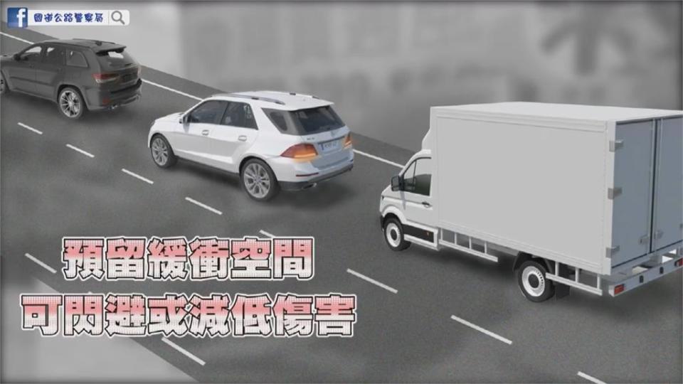 高速公路回堵連環追撞險象環生　國道警教「這5招」保命