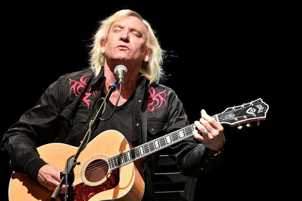 Rock and Roll Hall of Fame member Joe Walsh, who spent part of his childhood in Columbus, performs onstage in Los Angeles in 2016. He has five Grammys as a member of The Eagles.