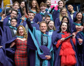 <p><em>Outlander</em>'s Sam Heughan earns his honorary degree in Glasgow, Scotland, on July 7. </p>